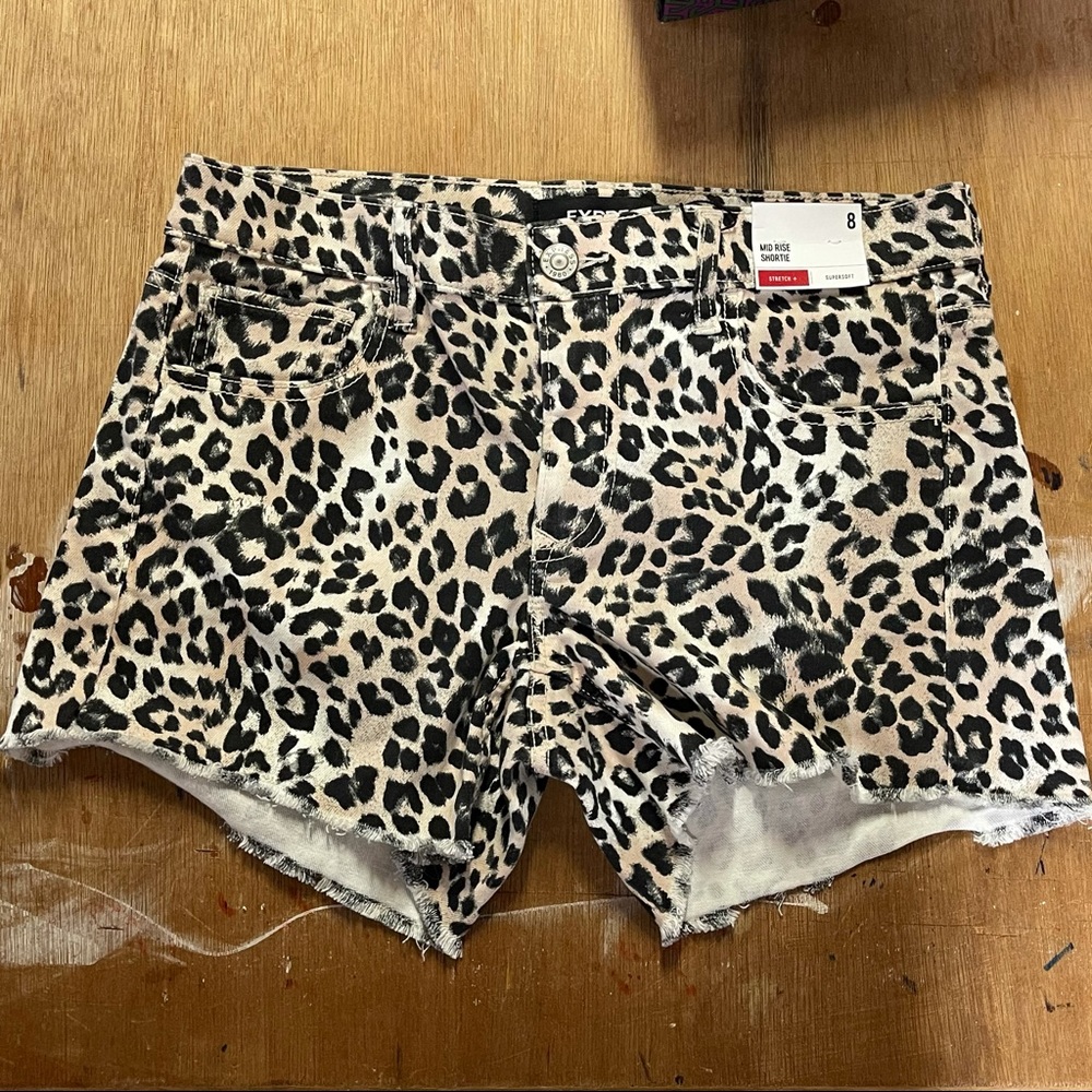 Express Leopard Print Shorts